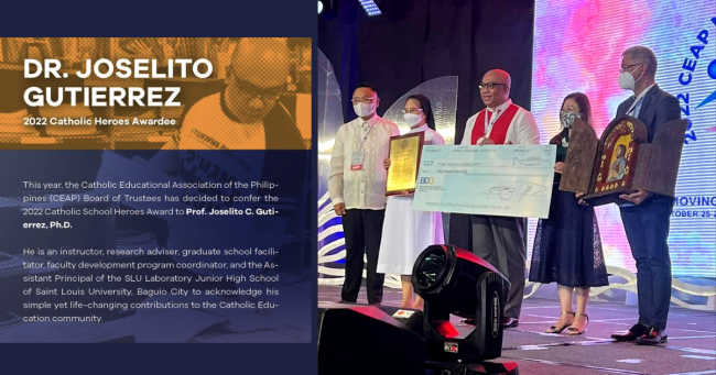 Dr. Joselito C. Gutierrez Receives Catholic Heroes Awards 2022 Dr. Joselito C. Gutierrez Catholic Heroes Awards 2022