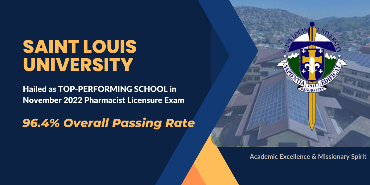 SLU is Top Performing School in November 2022 Pharmacist Licensure Exam SLU is Top Performing School in November 2022 Pharmacist Licensure Exam