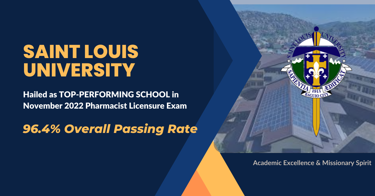 SLU is Top Performing School in November 2022 Pharmacist Licensure Exam SLU is Top Performing School in November 2022 Pharmacist Licensure Exam
