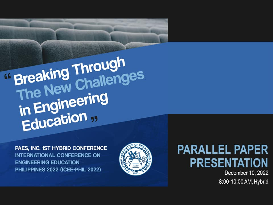 SLU Electronics Engineering Program Wins Best Research Paper at the ICEE-Phil 2022