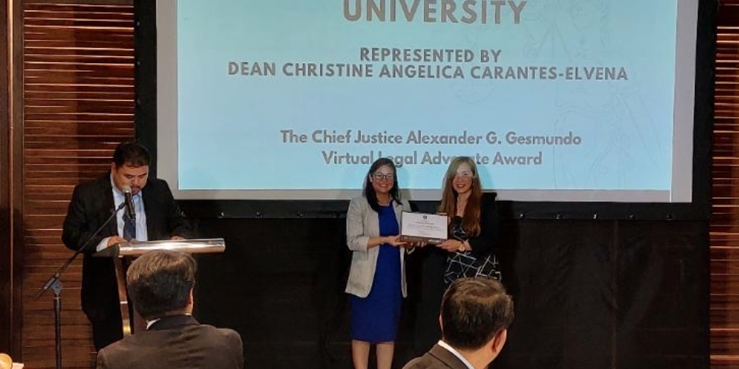 SLU School of Law represented by Dean Christine Angelica Carantes-Elvena SLU School of Law