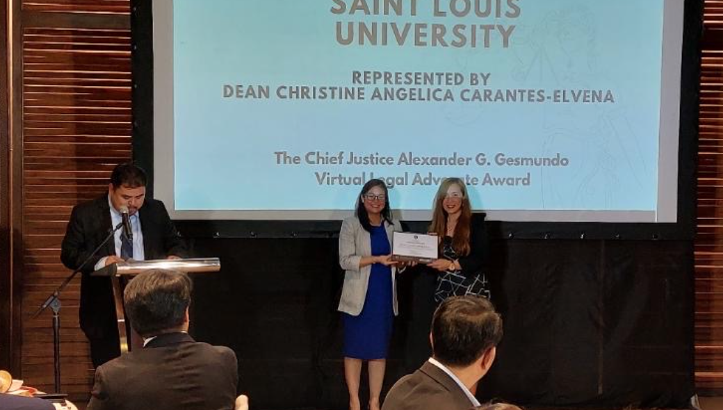 SLU School of Law represented by Dean Christine Angelica Carantes-Elvena SLU School of Law