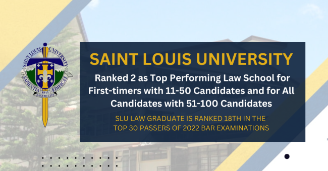 SLU Law Rank 2 November 2022 BAR Exam