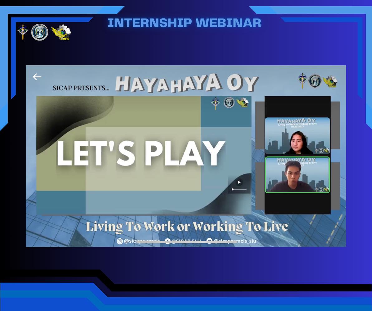 SICAP Hosts Internship Webinar: “Hayahaya oy: Living To Work or Working To Live”