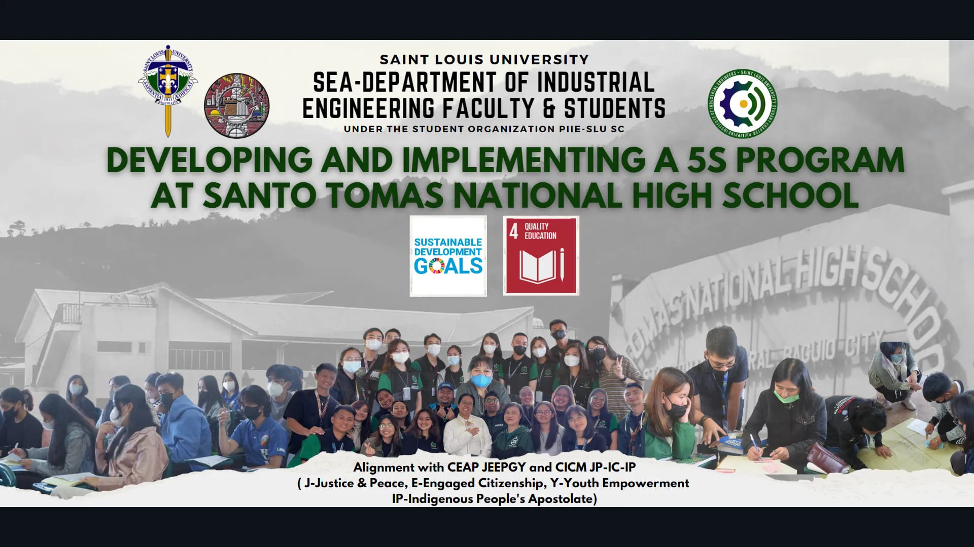 SLU Industrial Engineering Extension Team Conducts Extension Visit to the Santo Tomas National High School