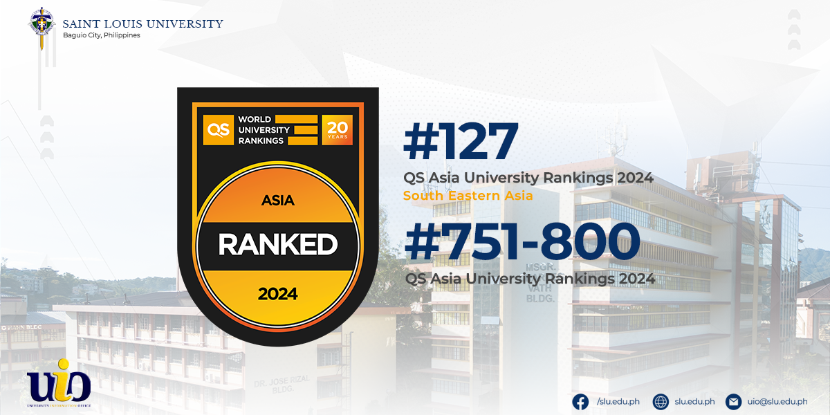 SLU places anew in QS Asia University Rankings 2024 Saint Louis