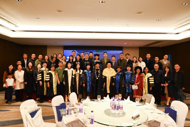 The SLU Graduates and Students from China with SLU Administrators