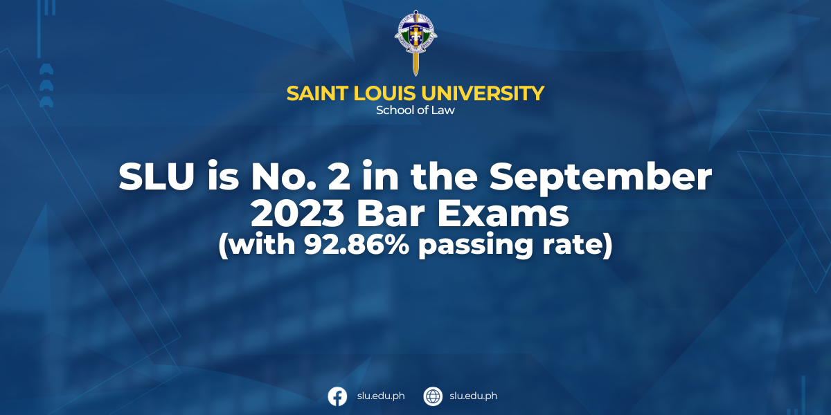 SLU School of Law is No. 2 in the September 2023 Bar Exams 2023 BAR Exam