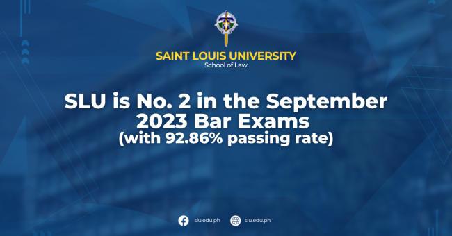 SLU School of Law is No. 2 in the September 2023 Bar Exams 2023 BAR Exam