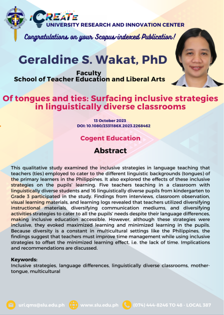 Dr. Geraldine S.Wakat 