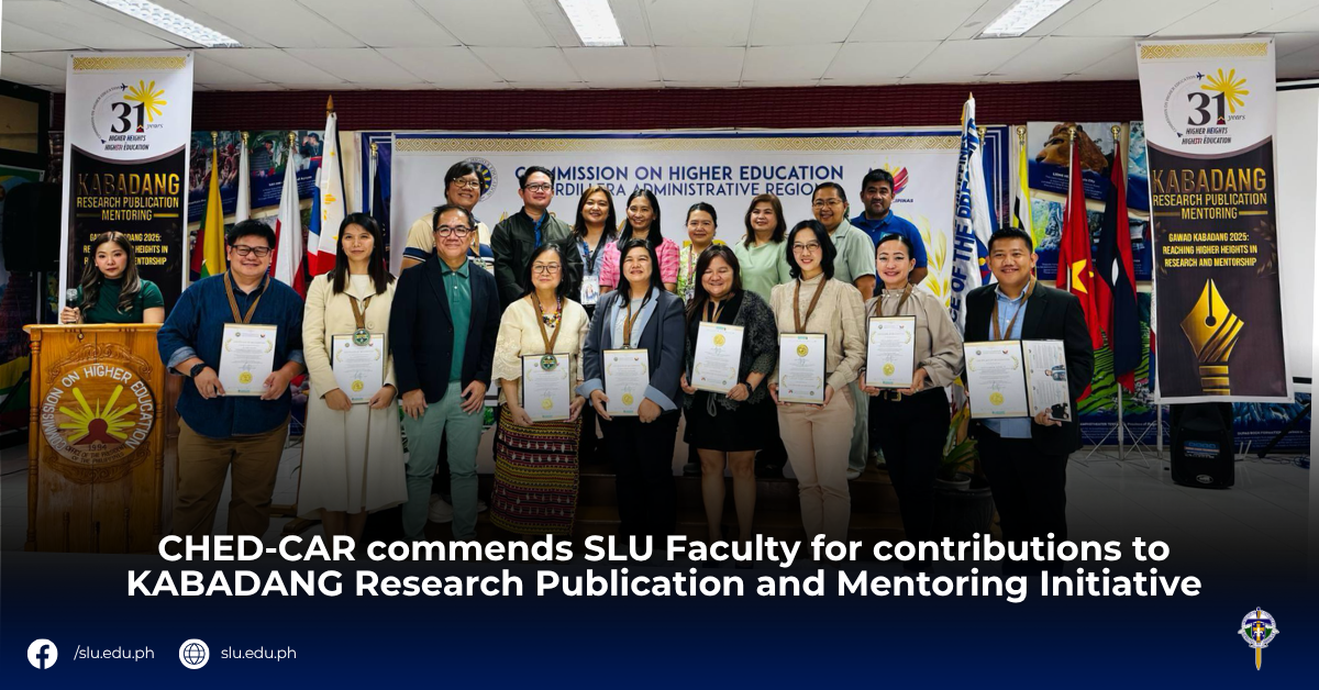 CHED-CAR commends SLU Faculty for contributions to KABADANG Research Publication and Mentoring Initiative
