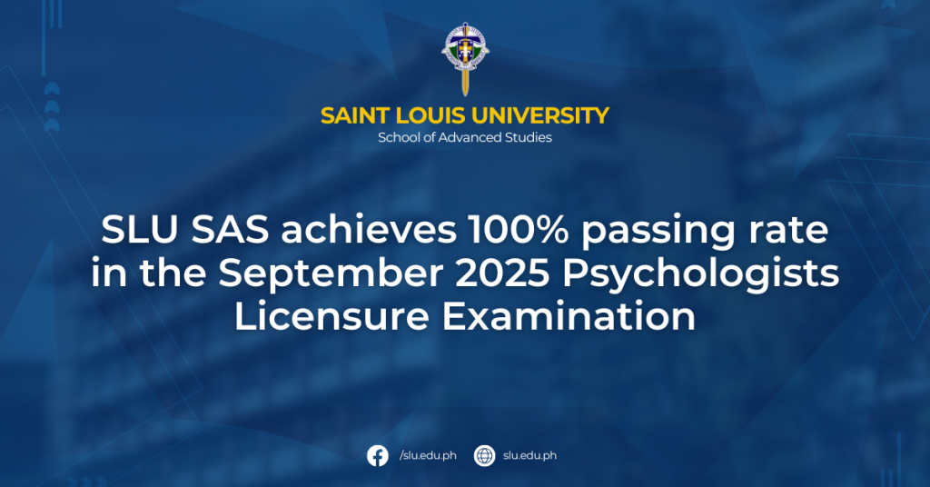 SLU SAS achieves 100% passing rate in the September 2025 Psychologists Licensure Examination