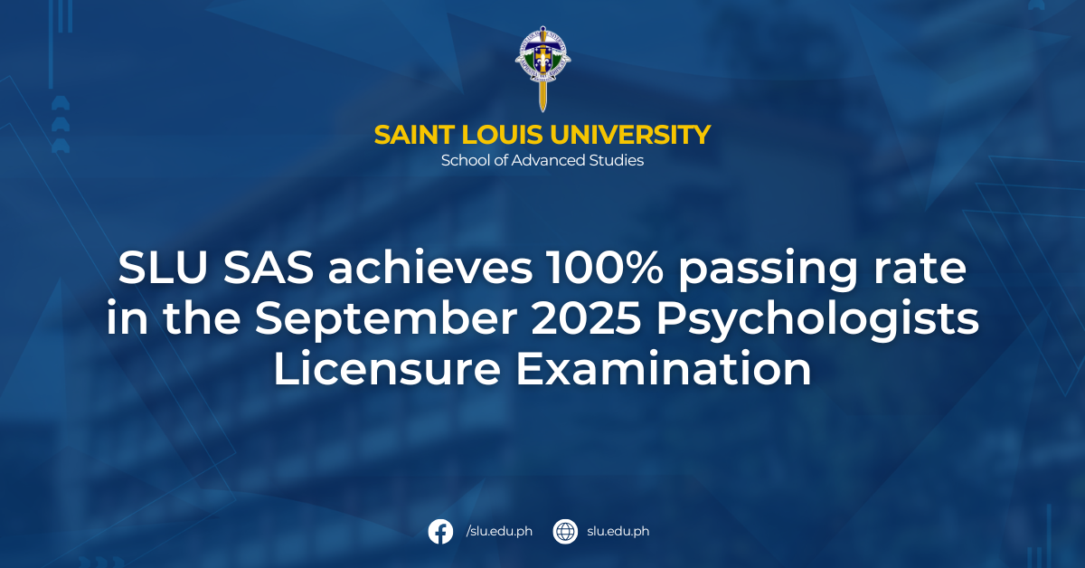 SLU SAS achieves 100% passing rate in the September 2025 Psychologists Licensure Examination