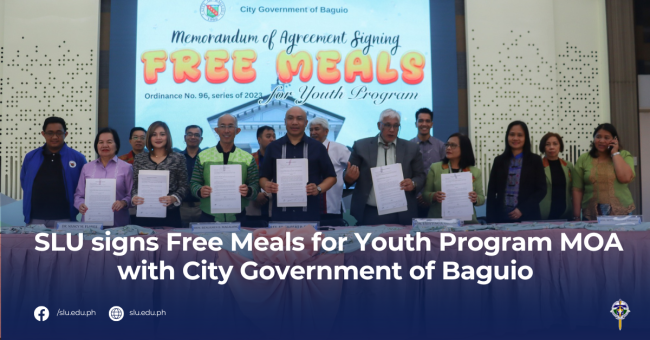 SLU signs Free Meals for Youth Program MOA with City Government of Baguio